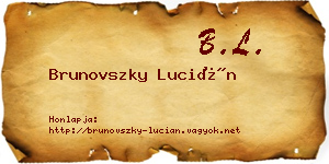Brunovszky Lucián névjegykártya